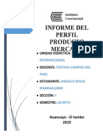 Informe Del Perfil Producto Mercado