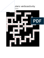 Irregulars Verbs Activity: Fill in The Words Into The Crossword