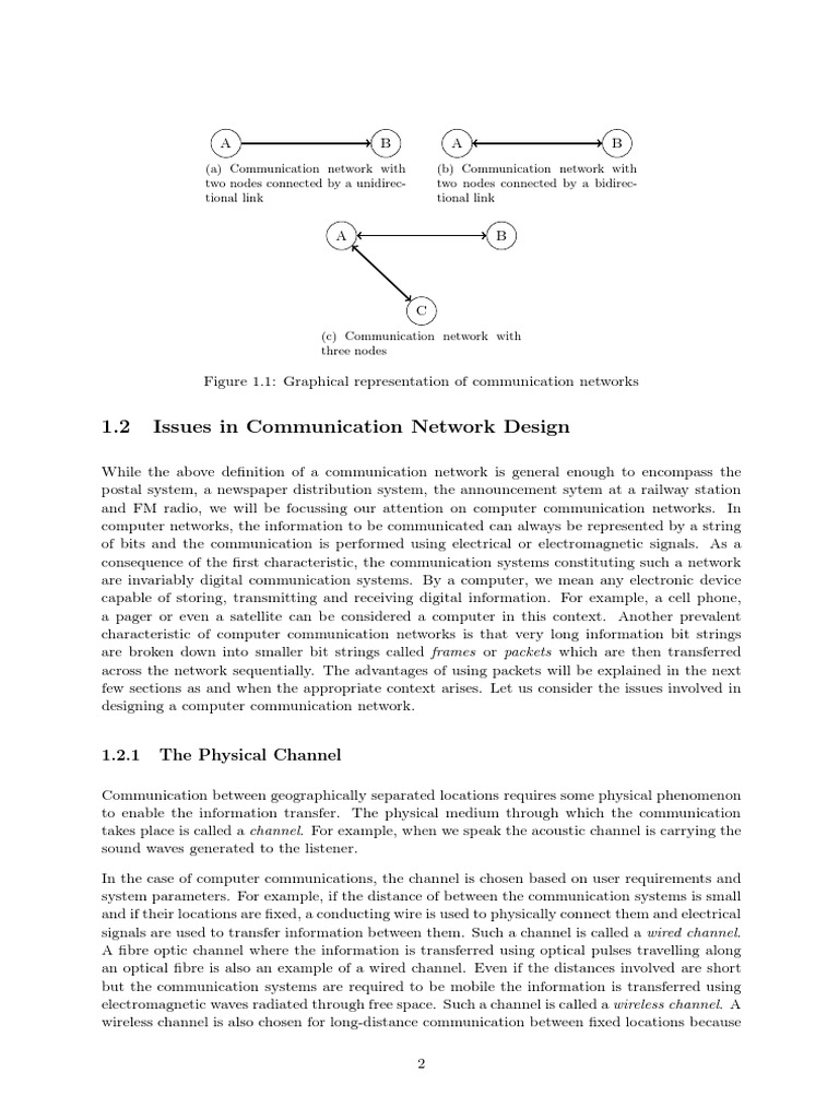 1.2 Issues in Communication Network Design | PDF | Telecommunication ...