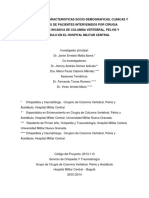 Descripcion de Caracteristicas Socio-Demograficas, Clinicas y Quirurgicas de Pacientes Intervenidos Por Cirugia Minimamente Invasiva