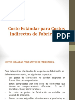 Costo Estándar para Costos Indirectos de Fabricación