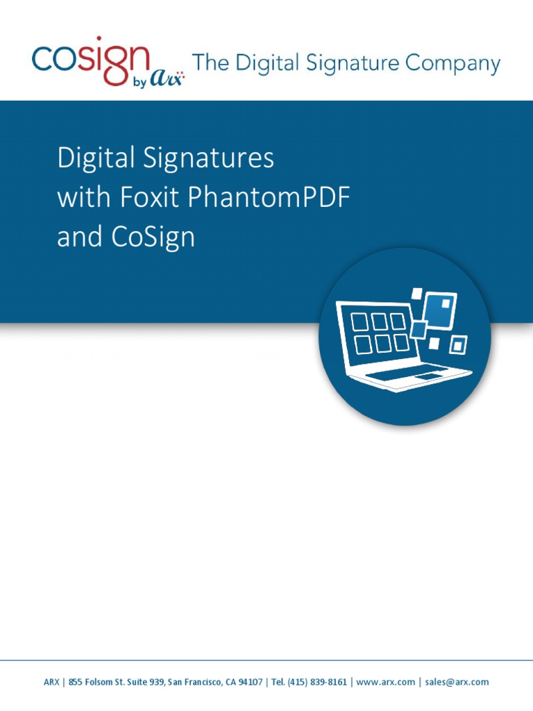 Digital Signatures With Foxit Phantompdf and Cosign | PDF | Application