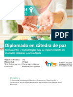 Informativo Diplomado en Cátedra de paz