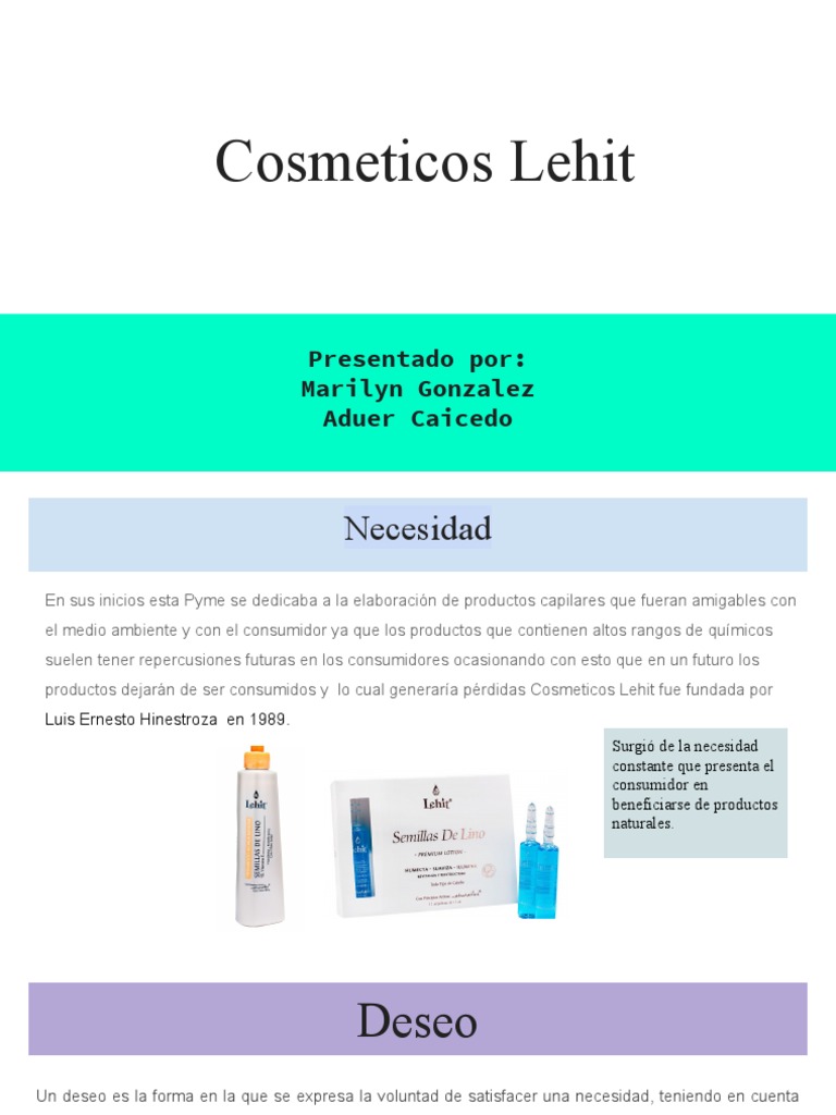 Cosmeticos Lehit | PDF | Marketing | Mercado (economía)