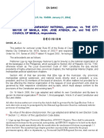 The Liga NG Mga Barangay National, Petitioner, vs. The City Mayor of Manila, Hon. Jose Atienza, JR., and The City COUNCIL OF MANILA, Respondents