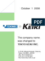 October 1 2008: 2-16-46, Minami-Kamata, Ohta-Ku, Tokyo 144-8551, JAPAN TEL.+81-3-3732-2111 FAX.+81-3-3736-0261