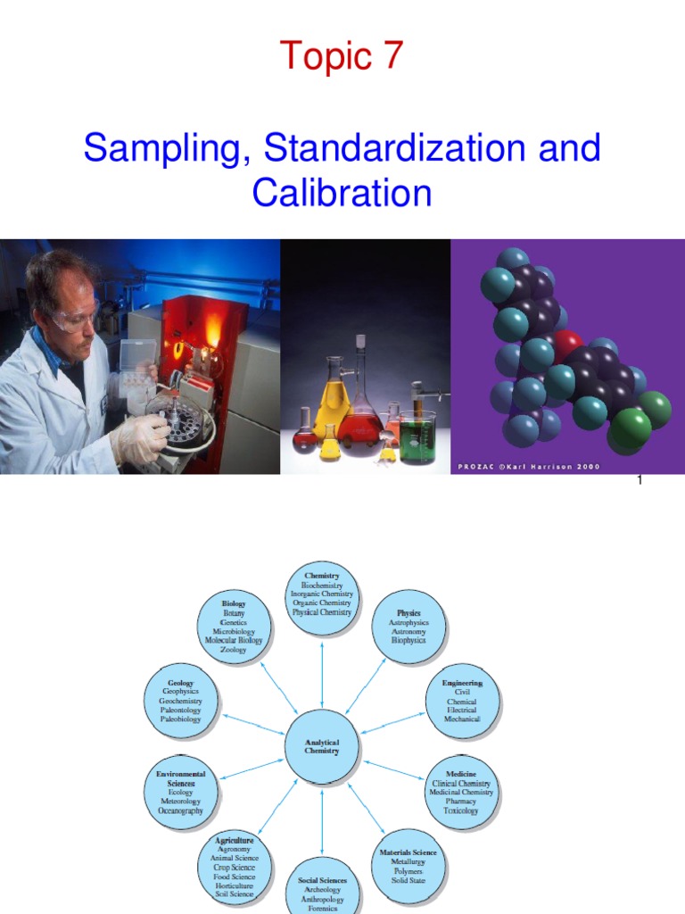 Sampling, Standardization and Calibration: Topic 7 | PDF | Analytical ...