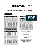 MELAYANI : Top Up Diamonds Game