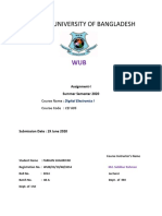 dIGITAL ELECRONIC Assignment fornt page