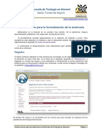Instrucciones para Matricula PDF