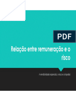 9822 - Poupança - Relação Entre Remuneração e o Risco