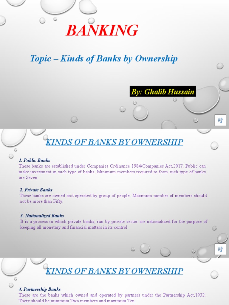 Banking Topic Kinds of Banks by Ownership PDF