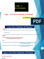 Sub: Economics: Topic - Cross Price Elasticity of Demand