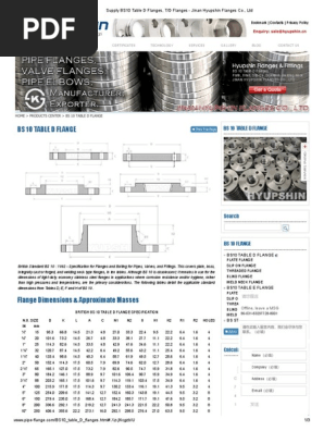Supply Bs10 Table D Flanges T D Flanges Jinan Hyupshin Flanges Co Ltd Building Engineering Mechanical Engineering