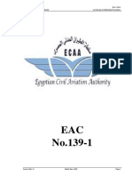 EAC No.139-1: Ministry of Civil Aviation EAC 139-1 Egyptian Civil Aviation Authority Aerodrome Certification Procedures