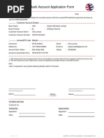 Link Bank Account Application Form