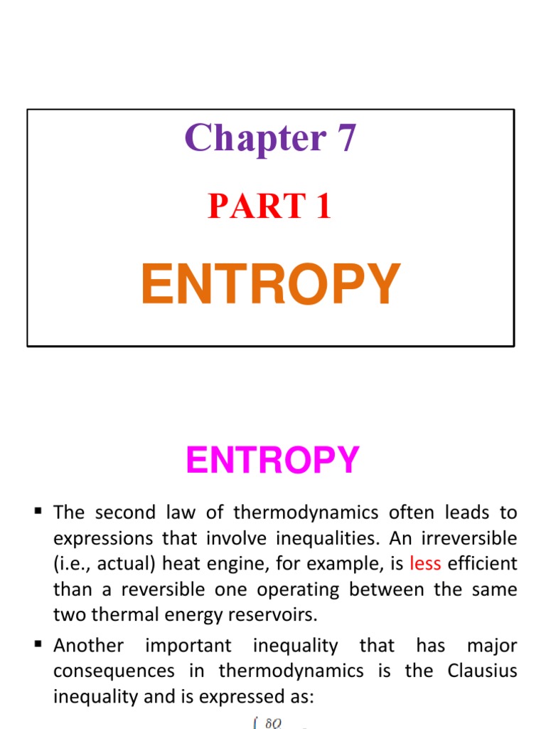 Understanding Entropy in Thermodynamics | PDF | Entropy | Second Law Of ...