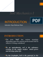 Soil Mechanics I: Instructor: Engr Shehryar Khan