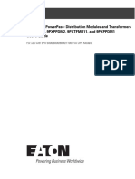 Eaton 9Px Powerpass Distribution Modules and Transformers 9Pxtfmr5, 9Pxppdm2, 9Pxtfmr11, and 9Pxppdm1 User'S Guide