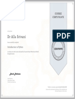 42) Python Project Certificate PDF