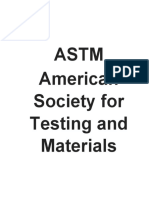 Astm American Society For Testing and Materials