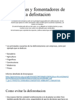 Causantes y Fomentadores de La Defostacion