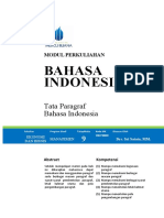 Modul 9 Tata Paragraf Bahasa Indonesia