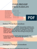 Prinsip-Prinsip Kewirausahaan