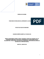 Proyecto de Pliego de Condiciones. FTIC-CM-018-2020 PDF
