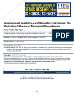Organisational Capabilities and Competitive Advantage The Moderating Influence of Managerial Competencies PDF