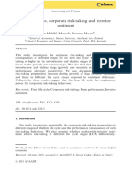 Firm Life Cycle, Corporate Risk-Taking and Investor Sentiment