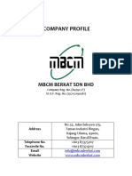 Company Profile: MBCM Berkat SDN BHD