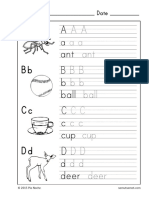 English Alphabet Tracing Sheets 1