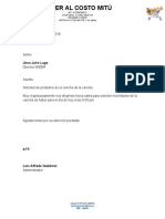 Solicitud préstamo cancha futbol