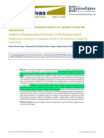 Análise Da Interação Terapeuta-Cliente em Sessões Iniciais de Atendimento PDF