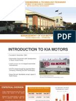 University of Engineering & Technology Peshawar: Management of Kia Motors