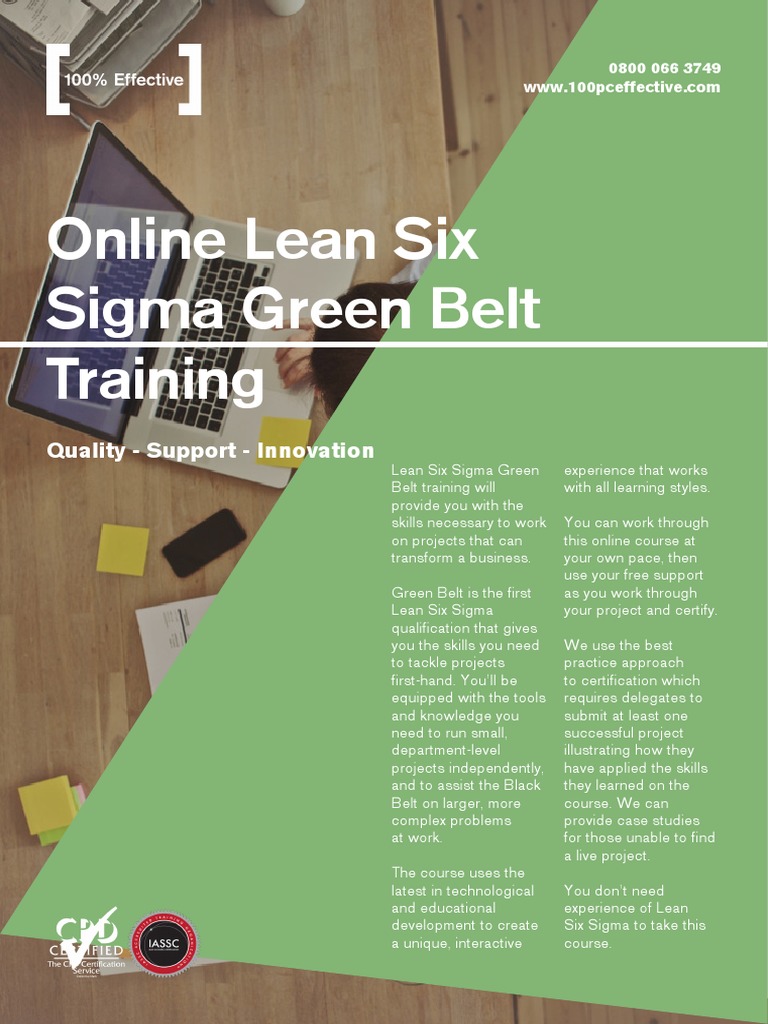 Online Lean Six Sigma Green Belt Training: Quality - Support ...