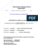 Partenza Pulman Da Modena e Provincia Per Lo Sciopero Del 27-01-2011 FIOM-CGIL
