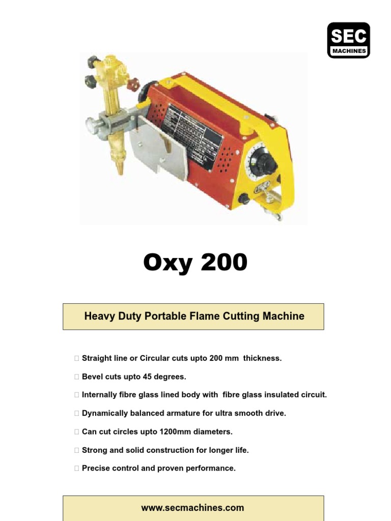 Oxy200 Brochure | PDF | Mechanical Engineering | Manufactured Goods