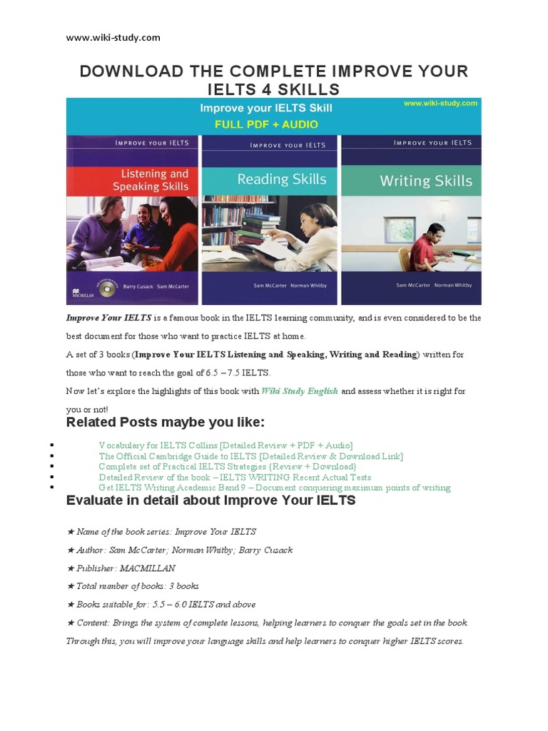 Improve Your IELTS Book Series Review | PDF | Career & Growth ...
