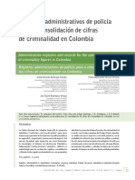 Registros Administrativos de Policía para La Consolidación de Cifras de Criminalidad en Colombia