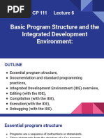 Basic Program Structure and The Integrated Development Environment