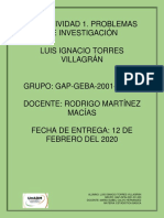 U2. Actividad 1. Problemas de Investigación PDF