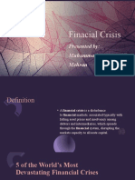 Finacial Crisis: Presented By: Muhammad Nouman Ali Mehran