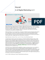 Digital Marketing PPT Master The Art of Digital Marketing in 4 Months