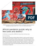 Science Magazine - August 14, 2020 - Africa S Pandemic Puzzle - Why So Few Cases and Deaths