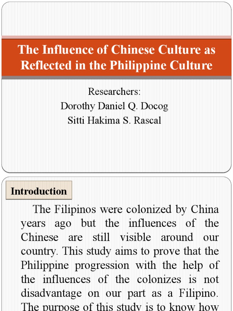 Chinese Cultural Influence in the Philippines | PDF | Social Science ...