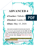 Advanced 4: Teacher: Talledo Jhon. Student: Landeo Eliana. Date: May 15, 2020