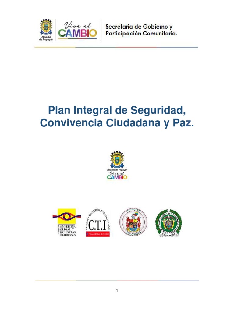 PLAN INTEGRAL DE SEGURIDAD 29112016 Final | PDF | Policía | Alcalde