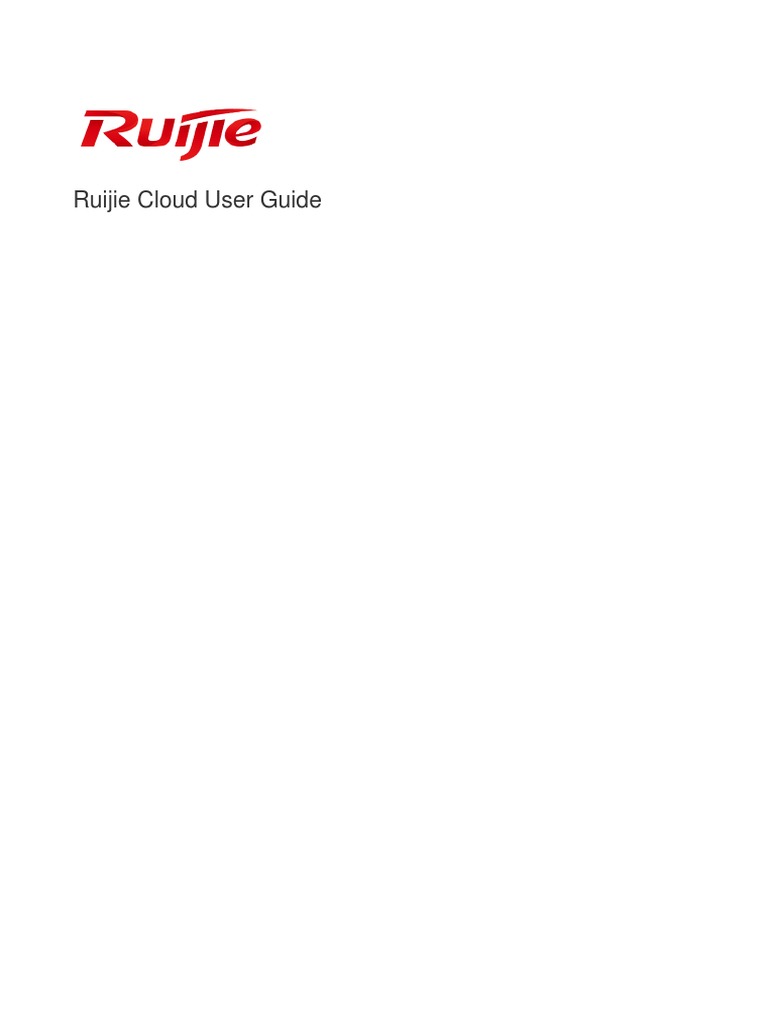 Ruijie Cloud User Guide | PDF | Wireless Lan | Online And Offline